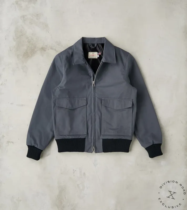 Carrier Jacket - 12oz H.Stevensons® Dry Waxed Herringbone - Slate made by Dehen 1920