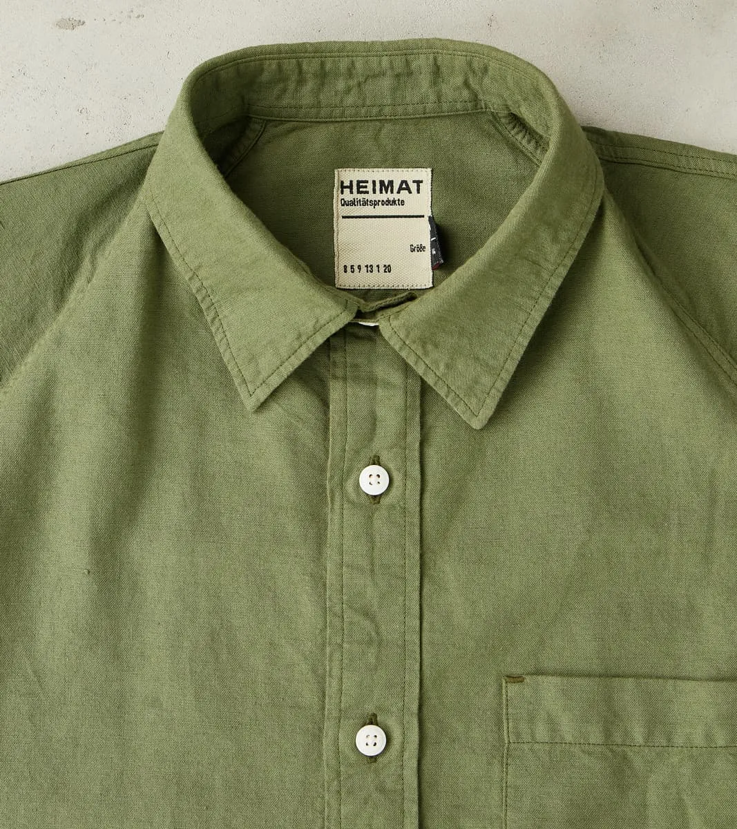Artist Shirt - Garment Dyed Cotton Hemp - Military Green sold by Division Road product image thumbnail 3