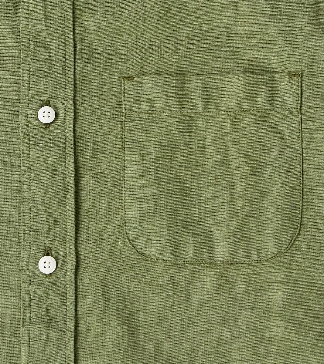 Artist Shirt - Garment Dyed Cotton Hemp - Military Green sold by Division Road product image thumbnail 5