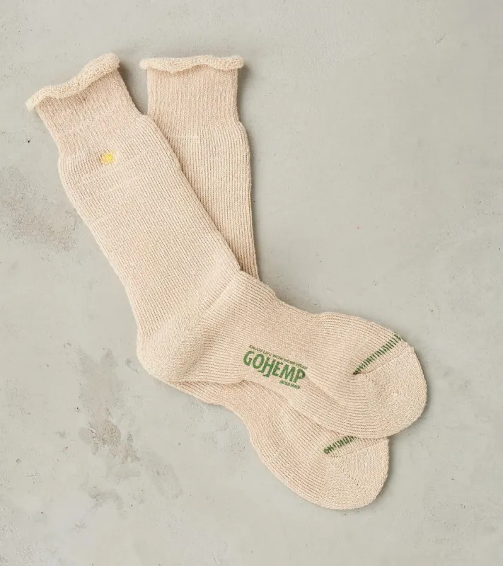 Go Hemp Organic Cotton Thick Pile Crew - Wheat made by Anonymous Ism