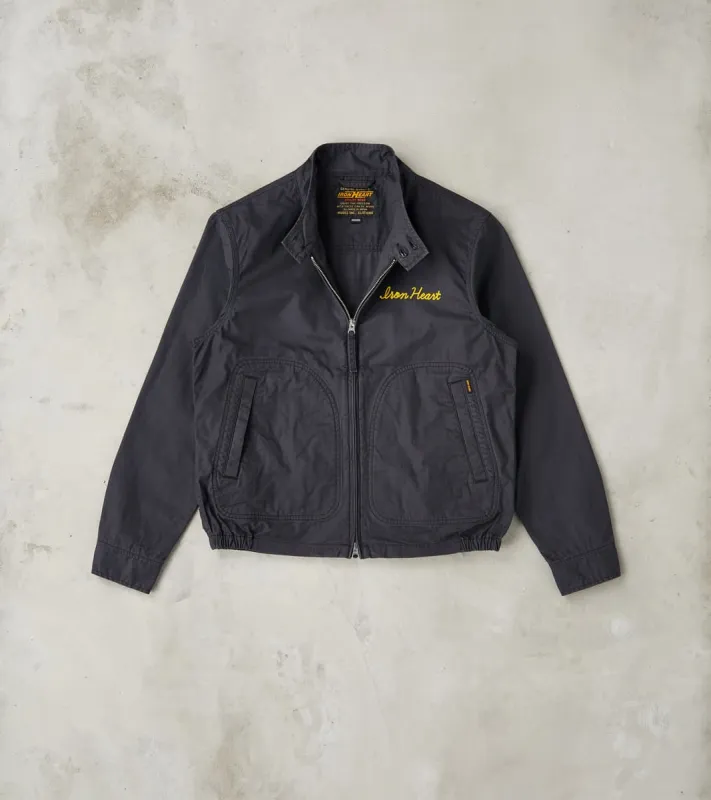 165J-BLK - Drizzler Jacket - 6.2oz Black Serge Twill made by Iron Heart