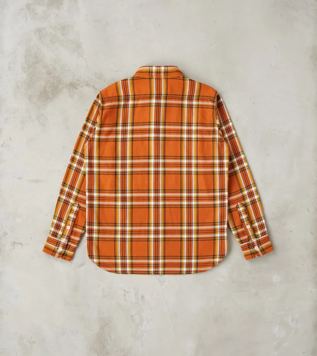 442-ORA - Work Shirt - 9oz Selvedge Flannel Orange Check sold by Division Road product image thumbnail 2