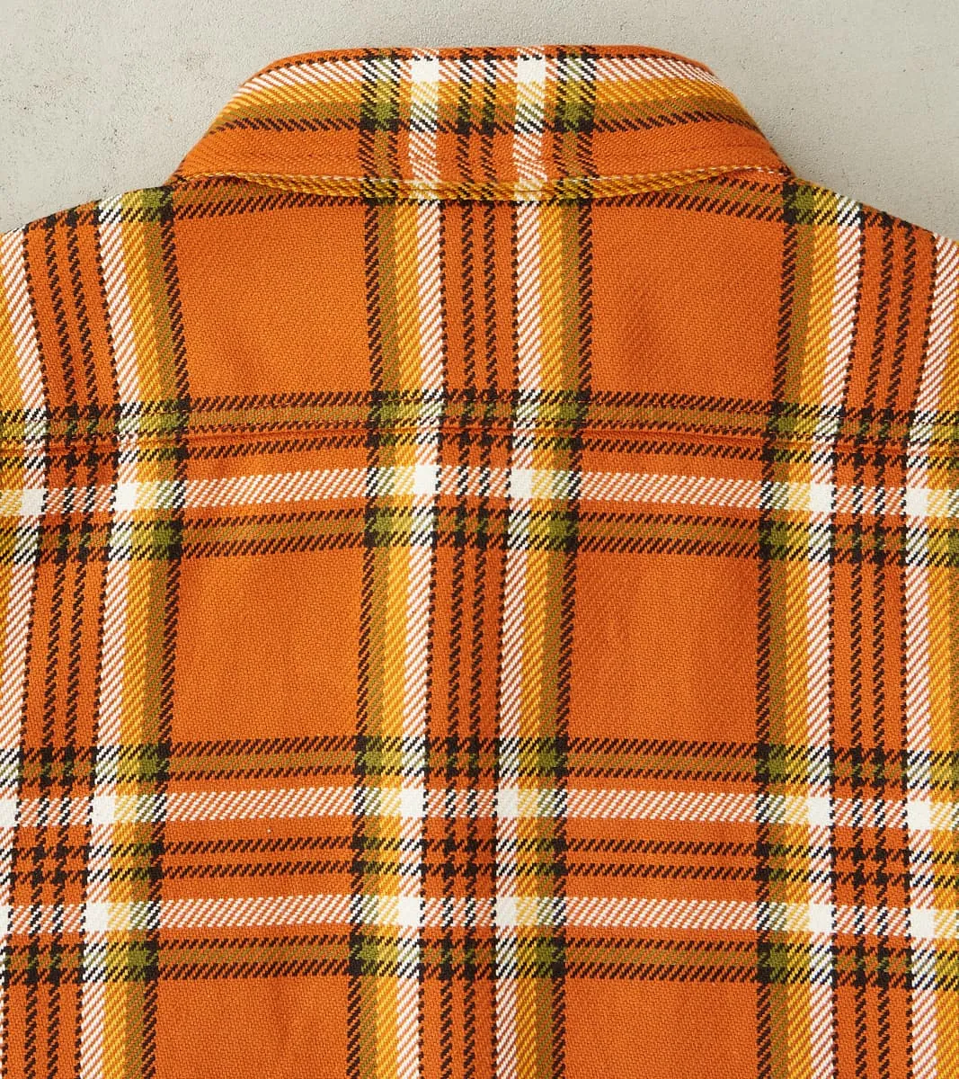 442-ORA - Work Shirt - 9oz Selvedge Flannel Orange Check sold by Division Road product image thumbnail 4