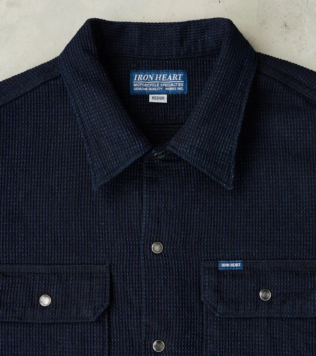 445-IND - Mechanic Short Sleeve Shirt - 10oz Indigo Dobby Cloth sold by Division Road product image thumbnail 3