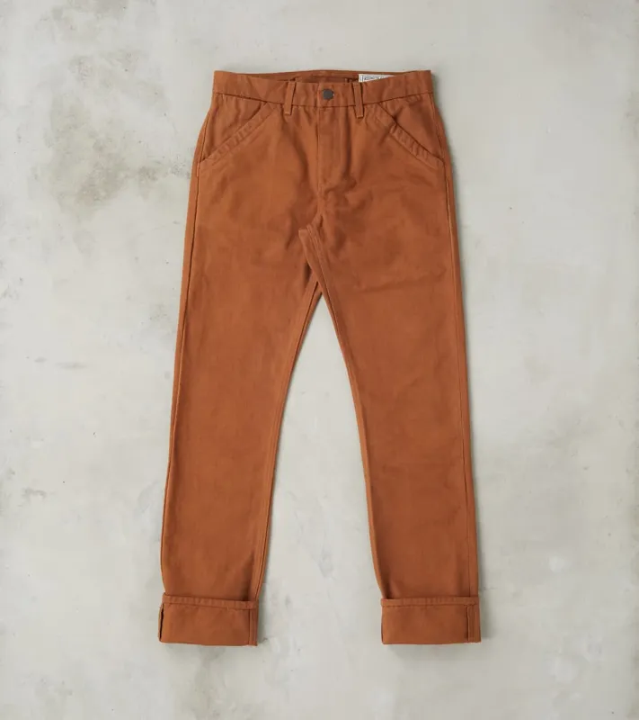 Workers Chino - 14oz Japanese Military Slub Canvas - Rust made by Freenote Cloth