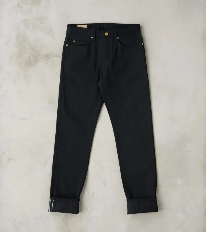 Portola - Classic Tapered - 15.75oz Black x Black made by Freenote Cloth