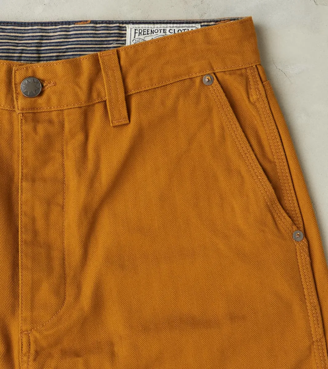 Ortega Pant - 13oz Japanese Herringbone Twill - Rust sold by Division Road product image thumbnail 4
