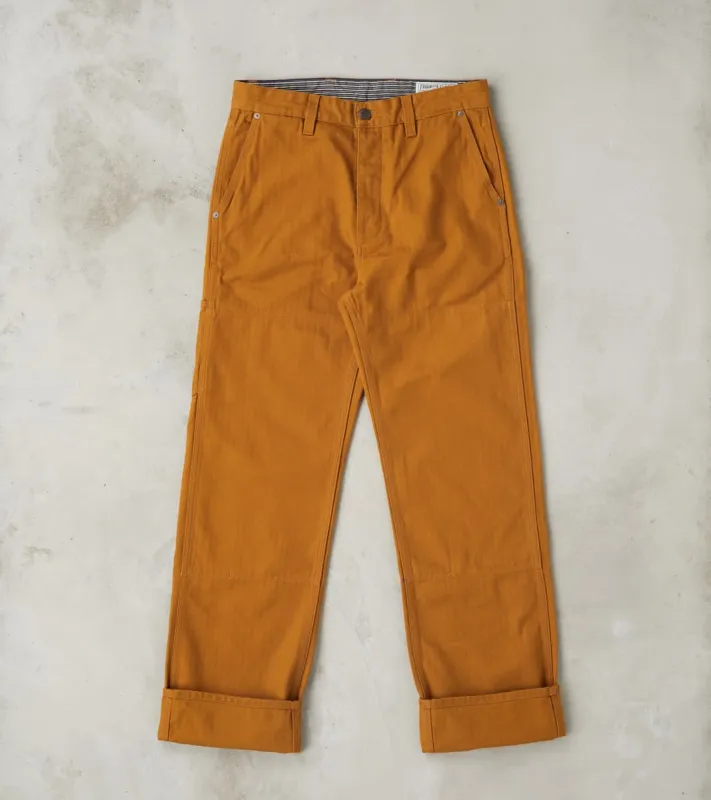 Ortega Pant - 13oz Japanese Herringbone Twill - Rust made by Freenote Cloth
