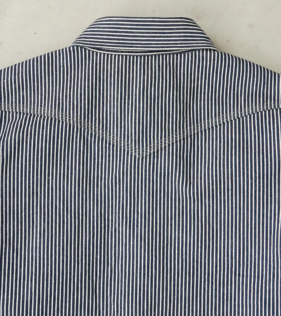 07-IND - Western - 12oz Indigo Hickory Stripe Twill sold by Division Road product image thumbnail 4