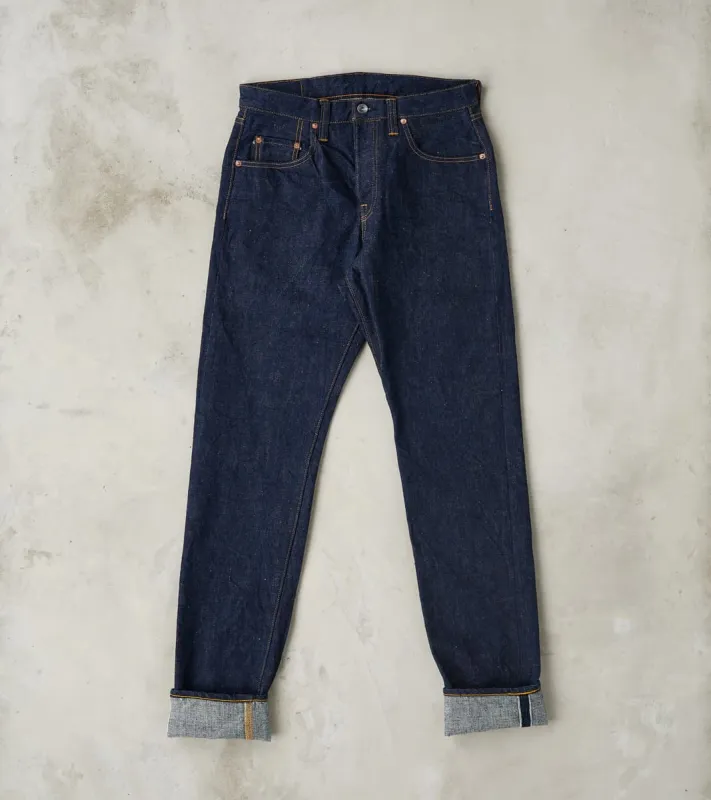 S211AX 18oz Ai Plus Benkei Natural Indigo - Relaxed Tapered made by Samurai Jeans