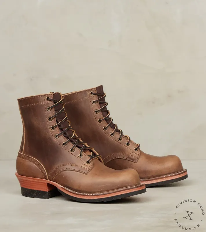 Western Rockabilly Boot - 11067 - Dr. Sole Split Supergrip Cork - Horween Natural Predator made by Nicks Boots