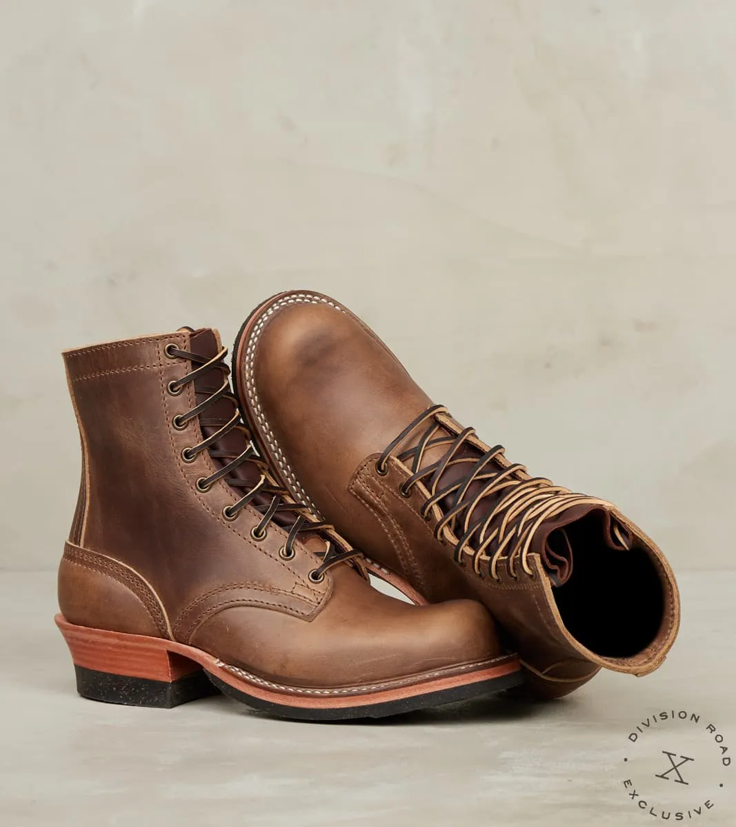 Western Rockabilly Boot - 11067 - Dr. Sole Split Supergrip Cork - Horween Natural Predator sold by Division Road product image thumbnail 3