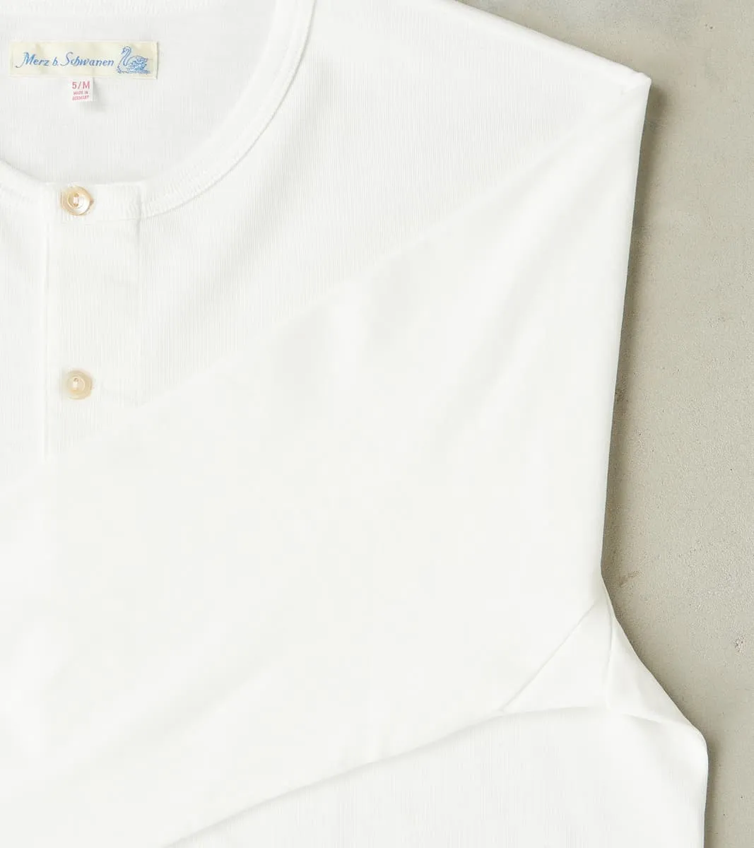 2M06 Good Originals - 6.8oz Vintage Machine 2-Thread Henley - 01 White sold by Division Road product image thumbnail 4