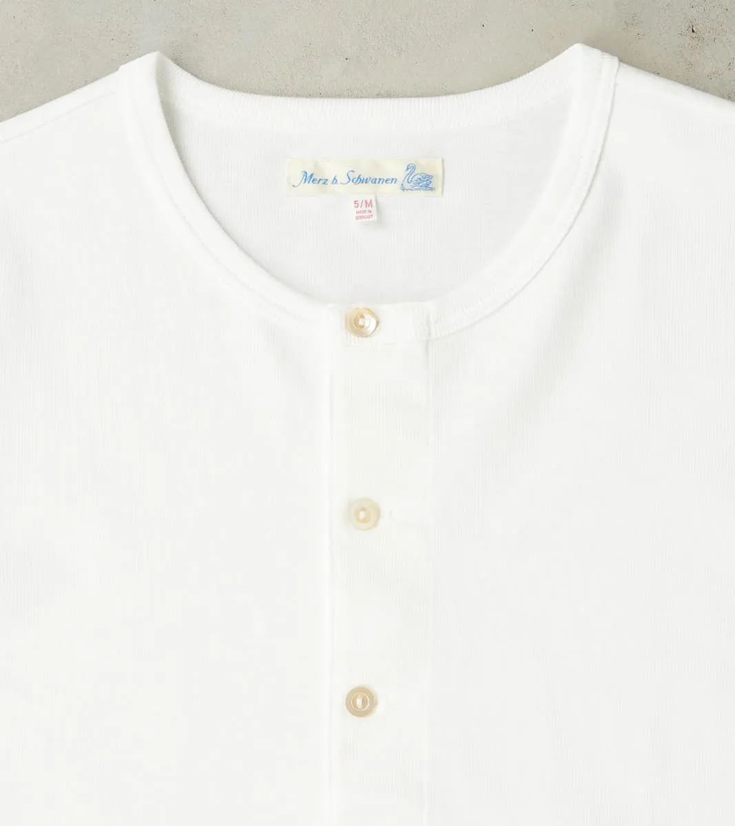 2M06 Good Originals - 6.8oz Vintage Machine 2-Thread Henley - 01 White sold by Division Road product image thumbnail 3