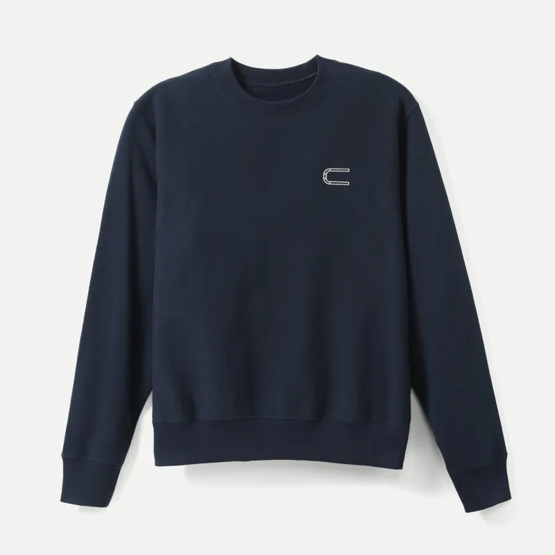 Corpsware Crew Sweater - Frame Logo - Navy made by DSPTCH
