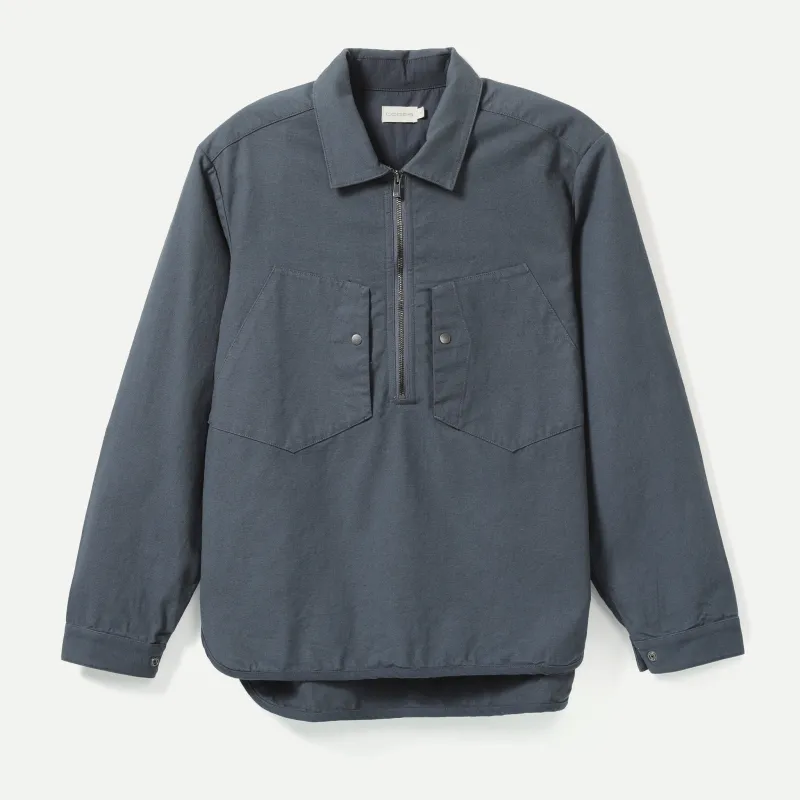 Corpsware Half Zip Work Shirt - Cotton Duck - Storm Blue made by DSPTCH