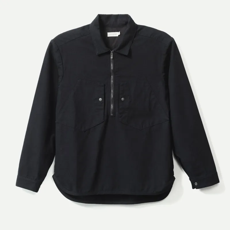 Corpsware Half Zip Work Shirt - Cotton Duck - Anthracite made by DSPTCH