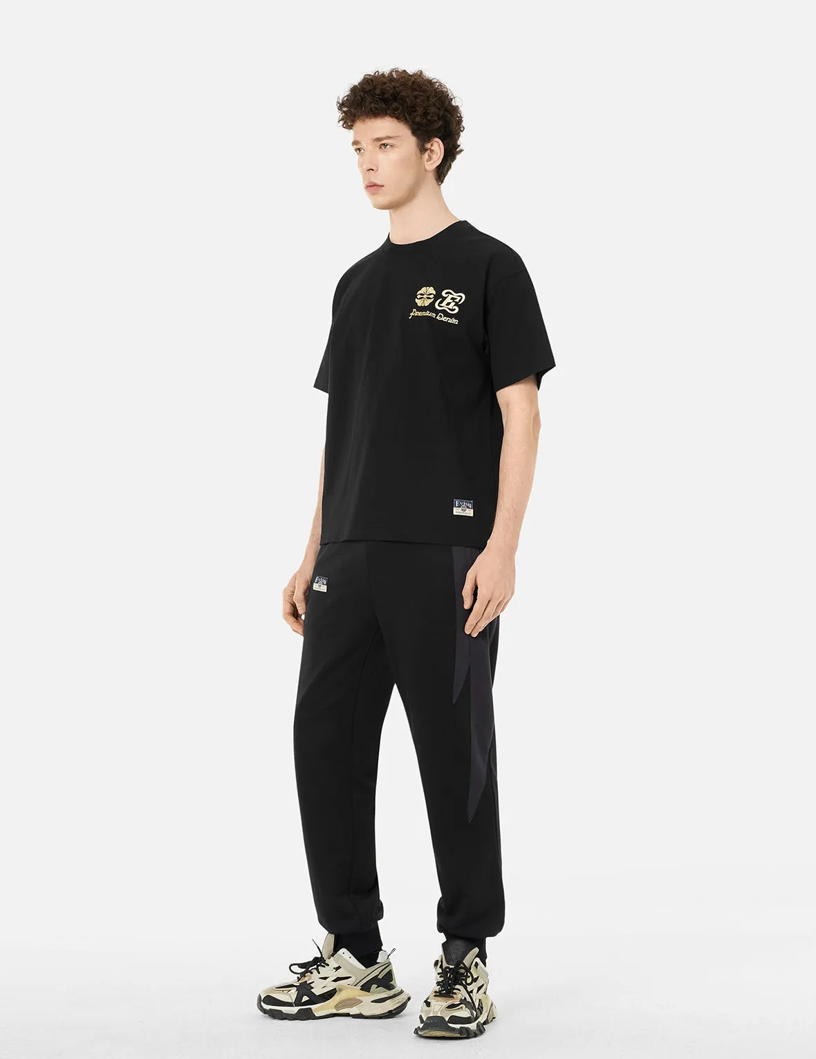 Panel Blocking with Colorful Logo Print Relax Fit Sweatpants sold by Evisu product image thumbnail 3