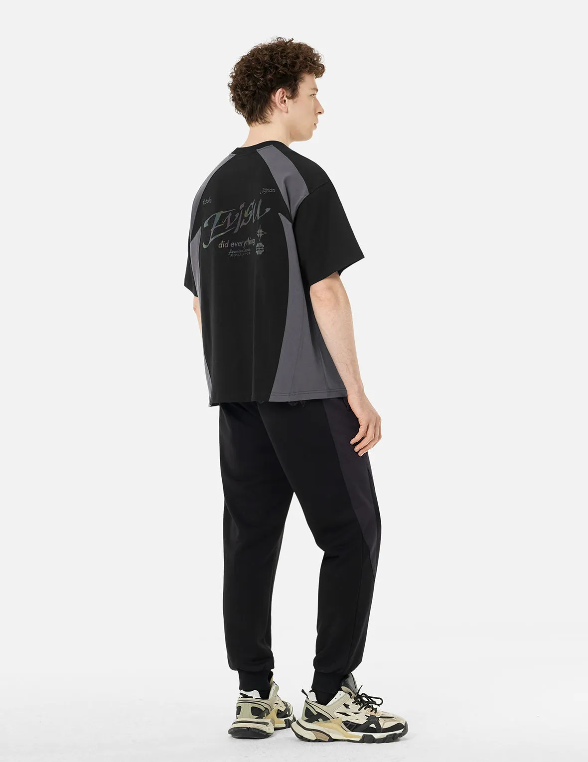 Panel Blocking with Colorful Logo Print Loose Fit T-Shirt sold by Evisu product image thumbnail 4