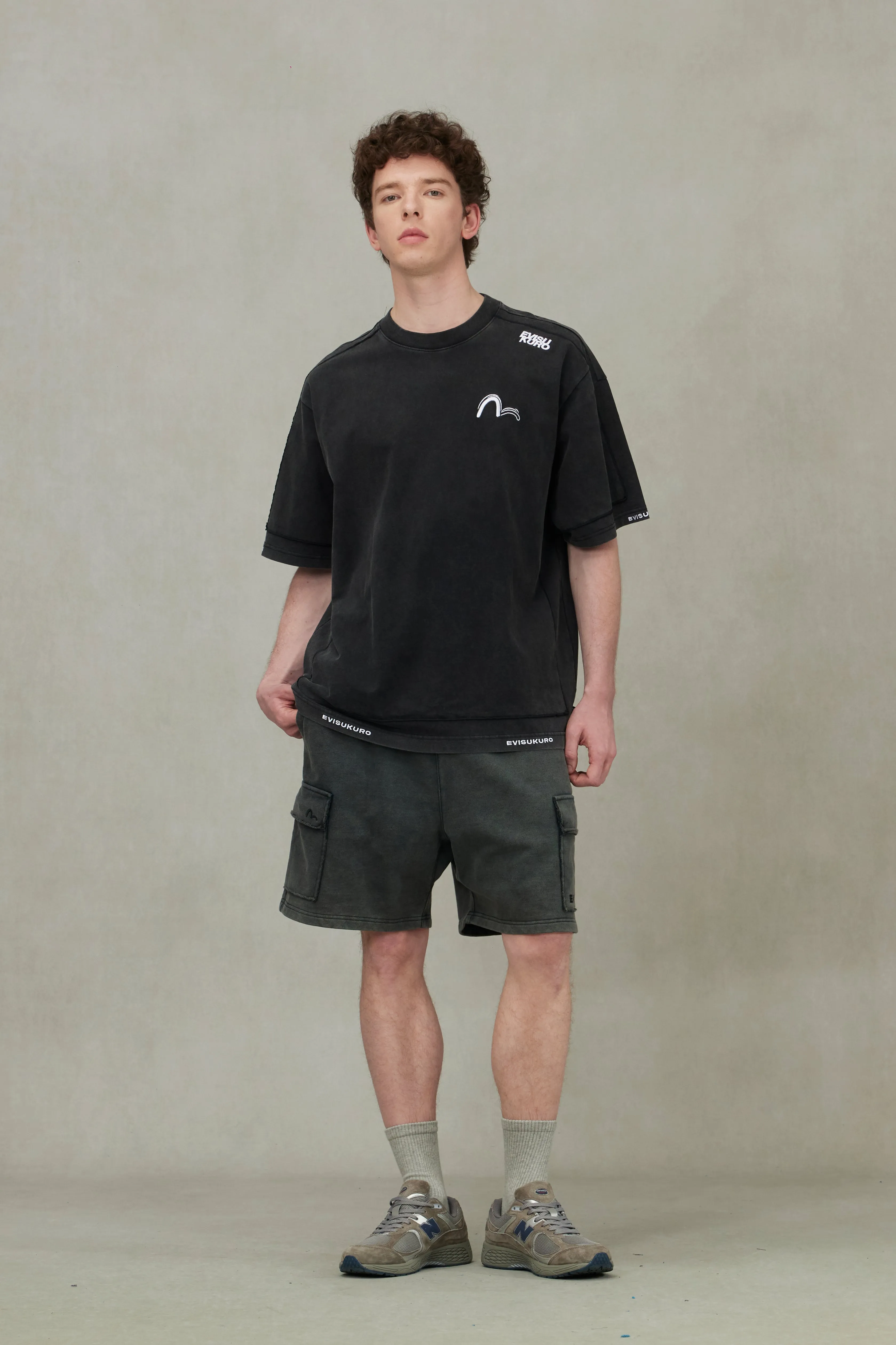 Logo and Seagull Embroidery Oversized T-shirt sold by Evisu product image thumbnail 3
