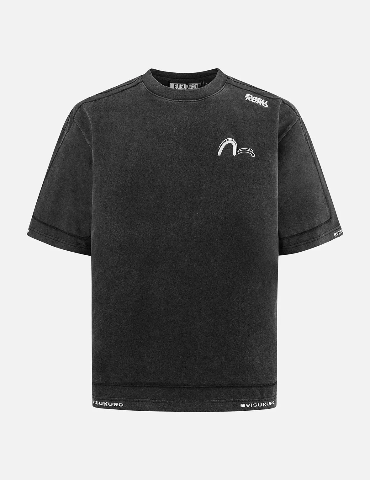 Logo and Seagull Embroidery Oversized T-shirt sold by Evisu