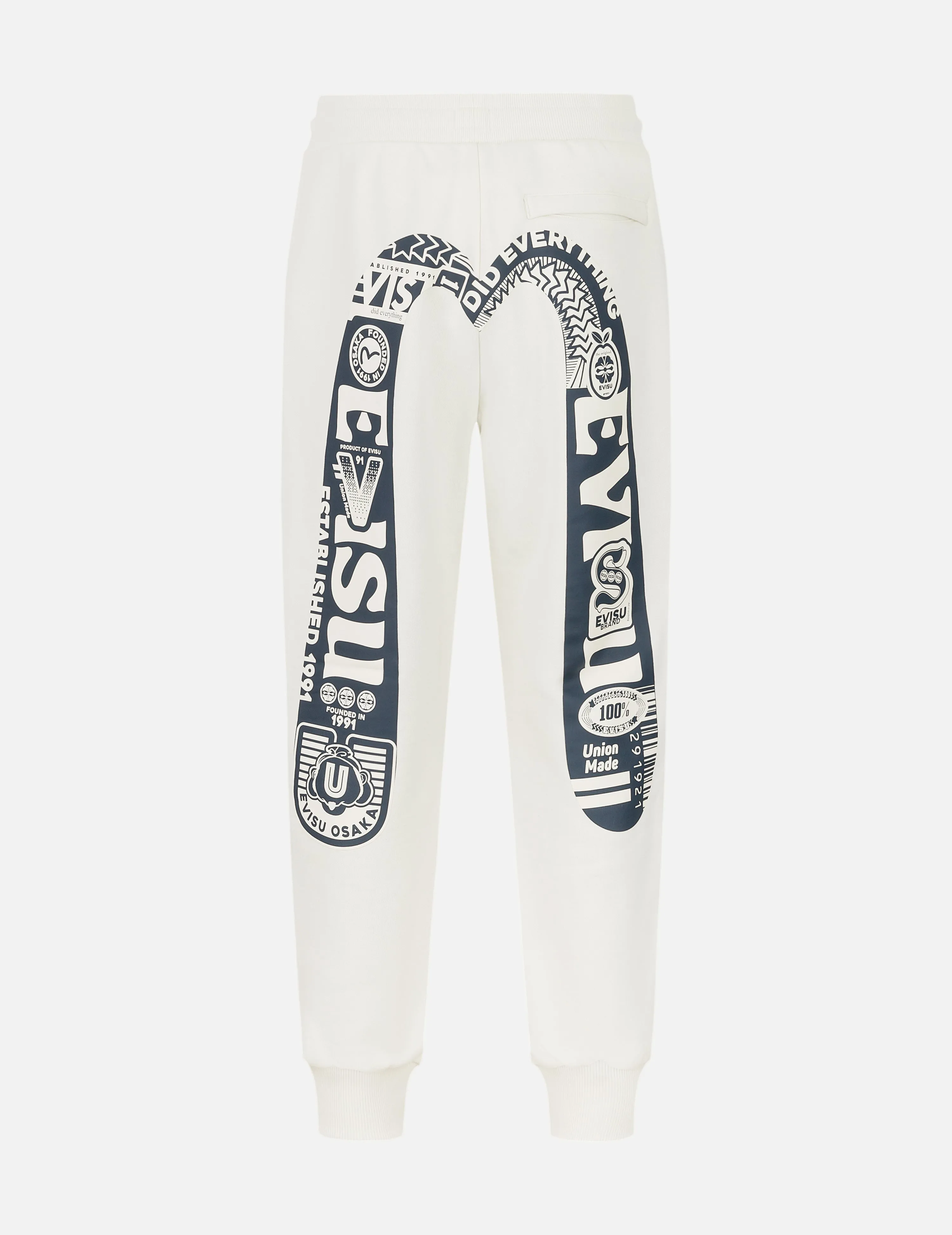 Logo and Daicock Print Relax Fit Sweatpants sold by Evisu