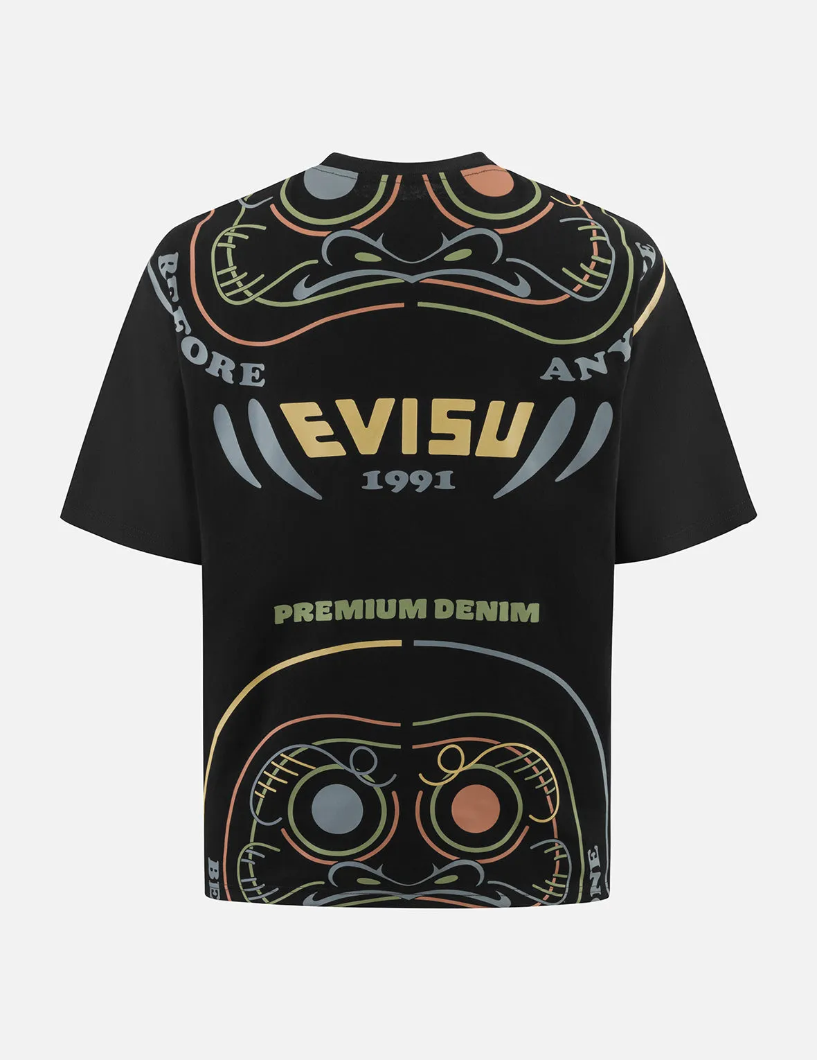 Daruma Print Loose Fit T-Shirt sold by Evisu