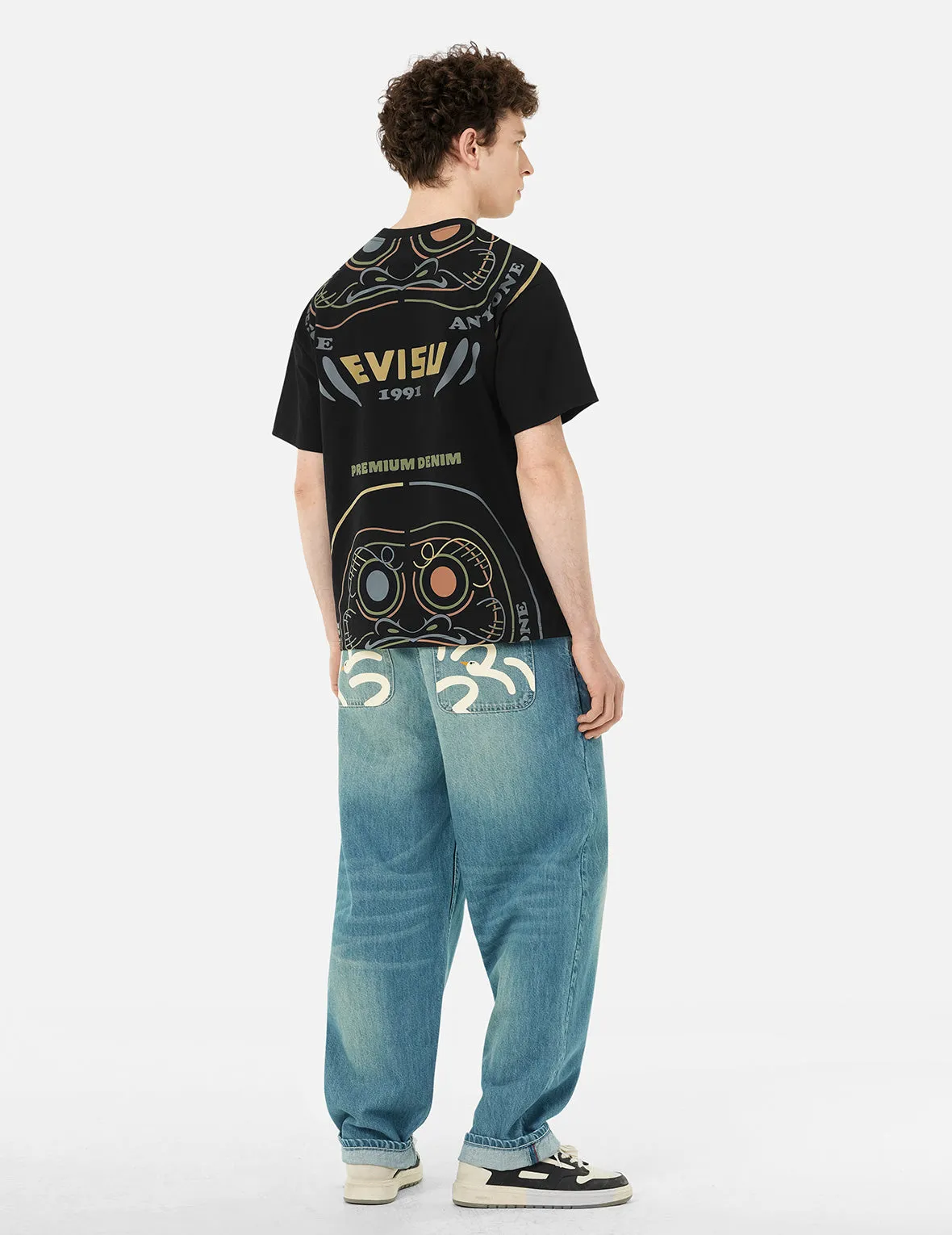 Daruma Print Loose Fit T-Shirt sold by Evisu product image thumbnail 4