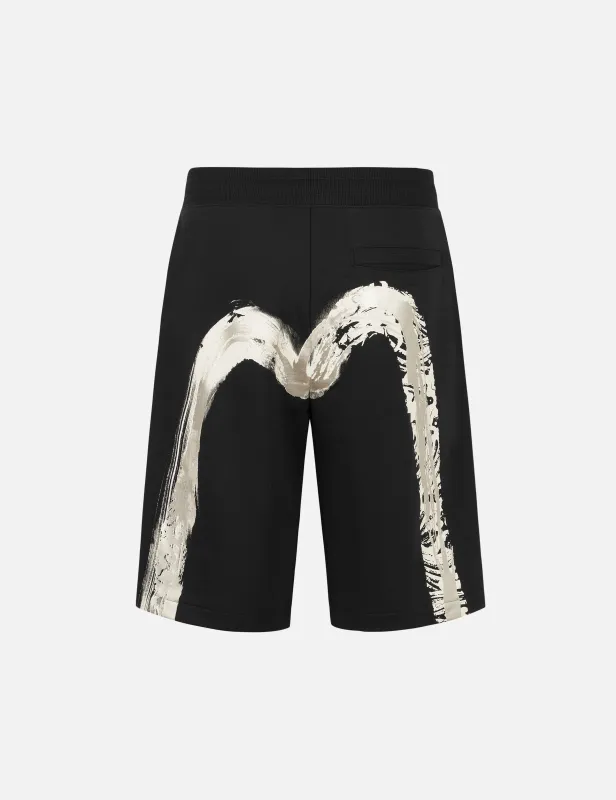 Artistic Brush Daicock Print Regular Fit Sweatshorts sold by Evisu