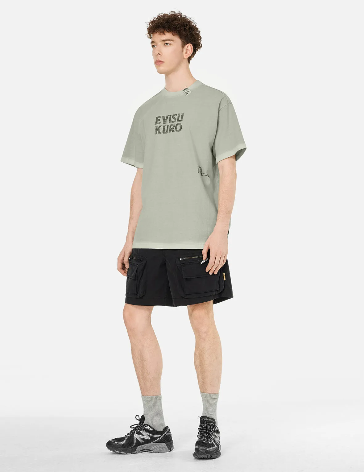 Seagull and Logo Print Washed Relax Fit T-Shirt sold by Evisu product image thumbnail 5