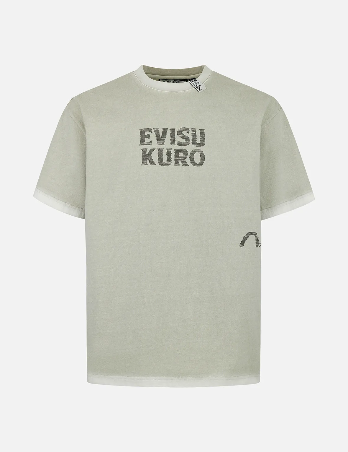 Seagull and Logo Print Washed Relax Fit T-Shirt sold by Evisu