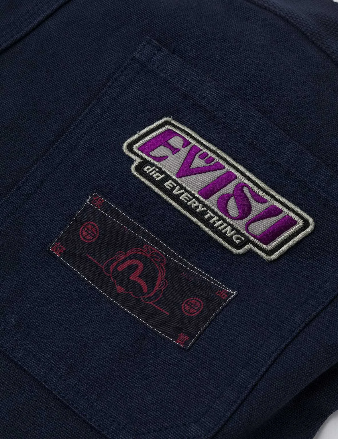Slogan Appliqué Embroidery Straight Fit Worker Chino sold by Evisu product image thumbnail 5