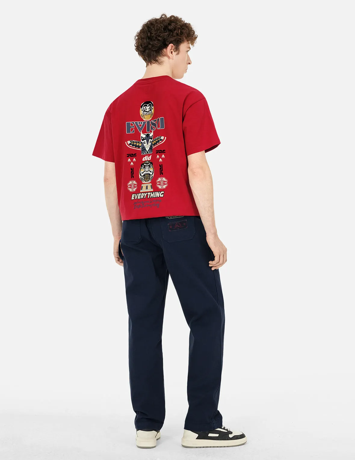 Slogan Appliqué Embroidery Straight Fit Worker Chino sold by Evisu product image thumbnail 4