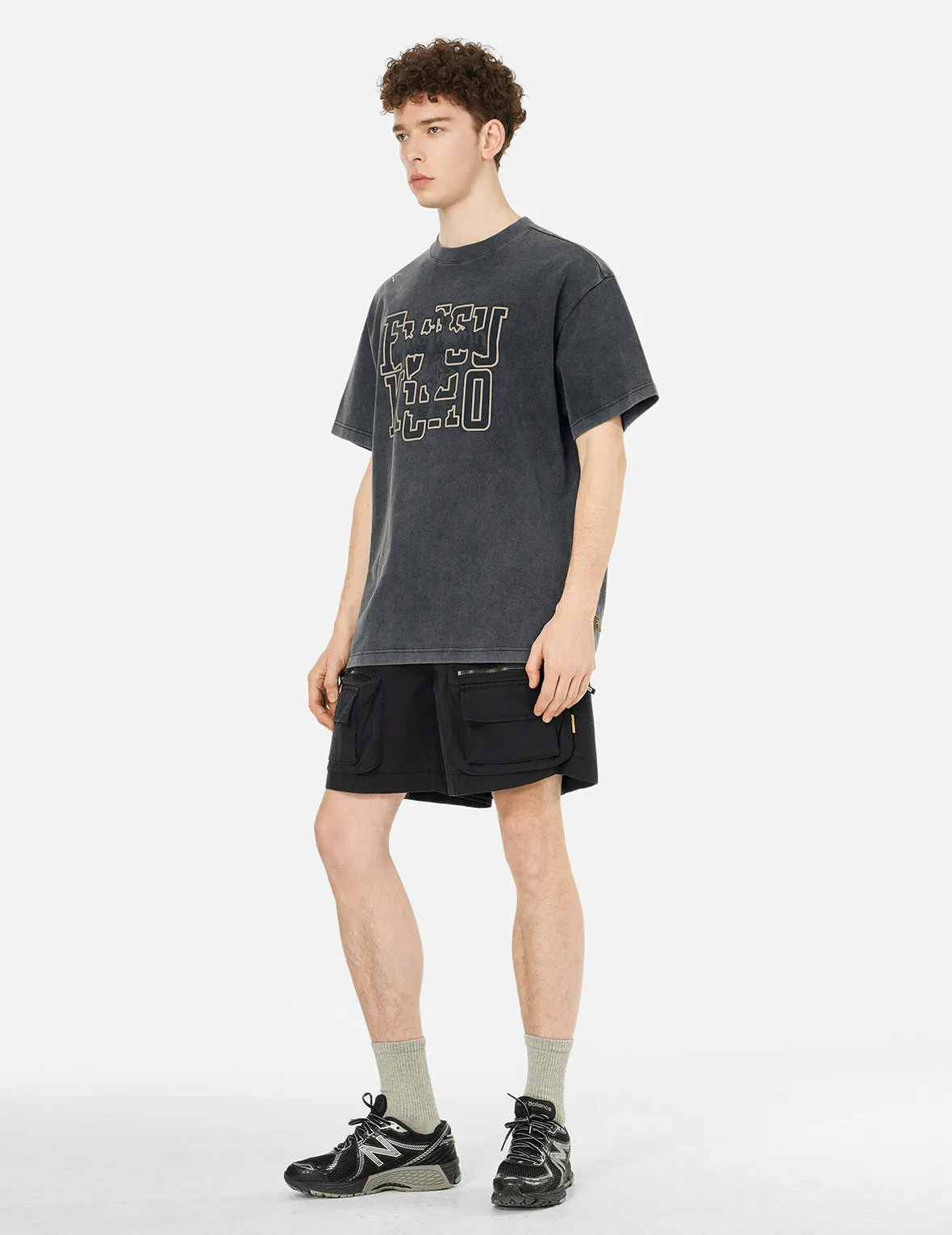 Sketch Logo Print Relax Fit T-Shirt sold by Evisu product image thumbnail 3
