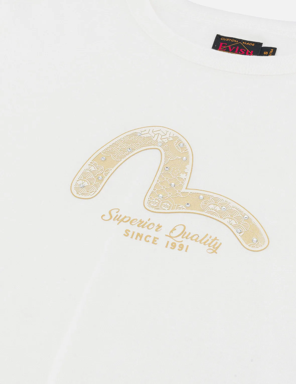 Seagull Foil Print with Studs Regular Fit T-shirt sold by Evisu product image thumbnail 5