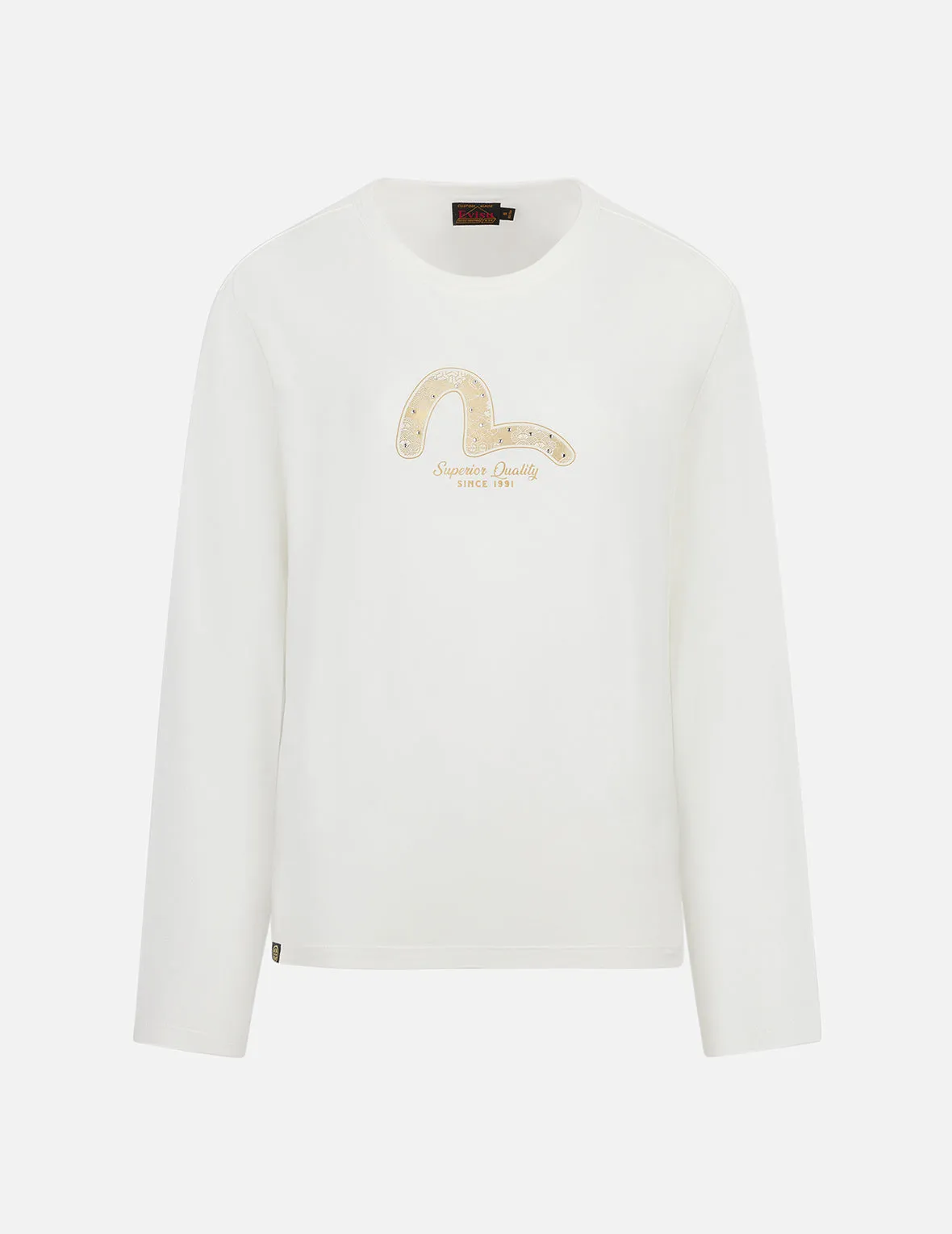 Seagull Foil Print with Studs Regular Fit T-shirt sold by Evisu