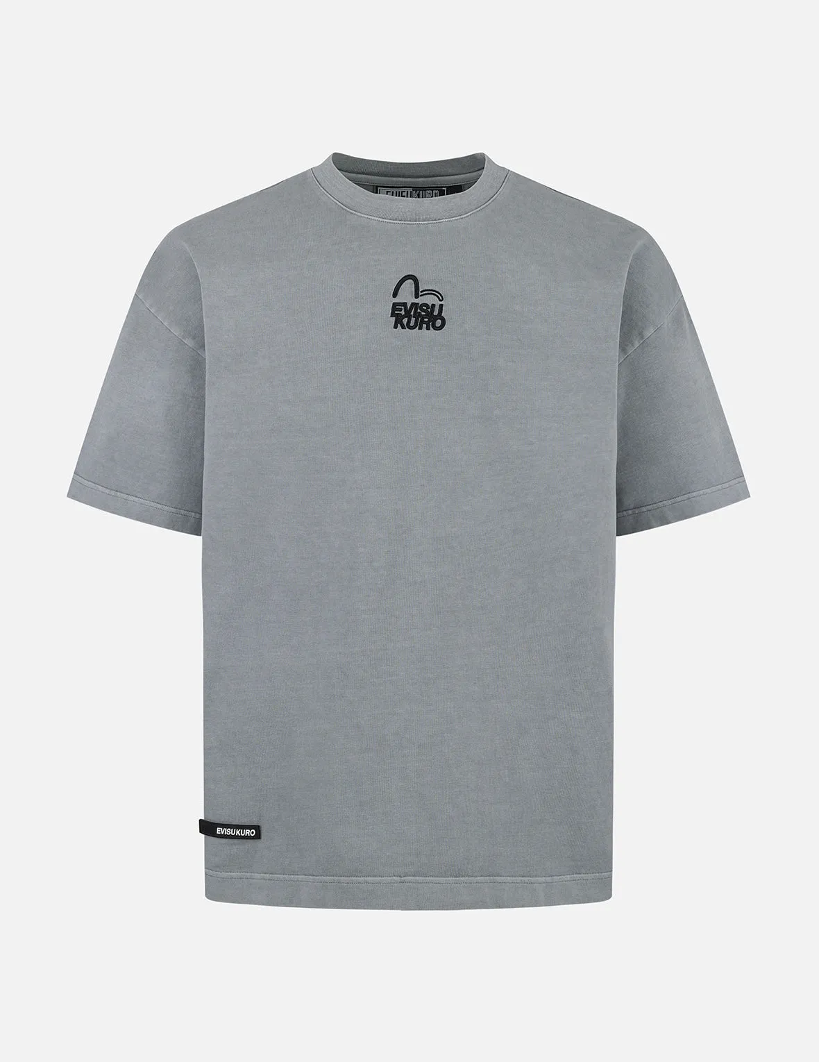 Seagull and Logo Embroidery Oversized Garment Dye T-Shirt sold by Evisu product image thumbnail 3