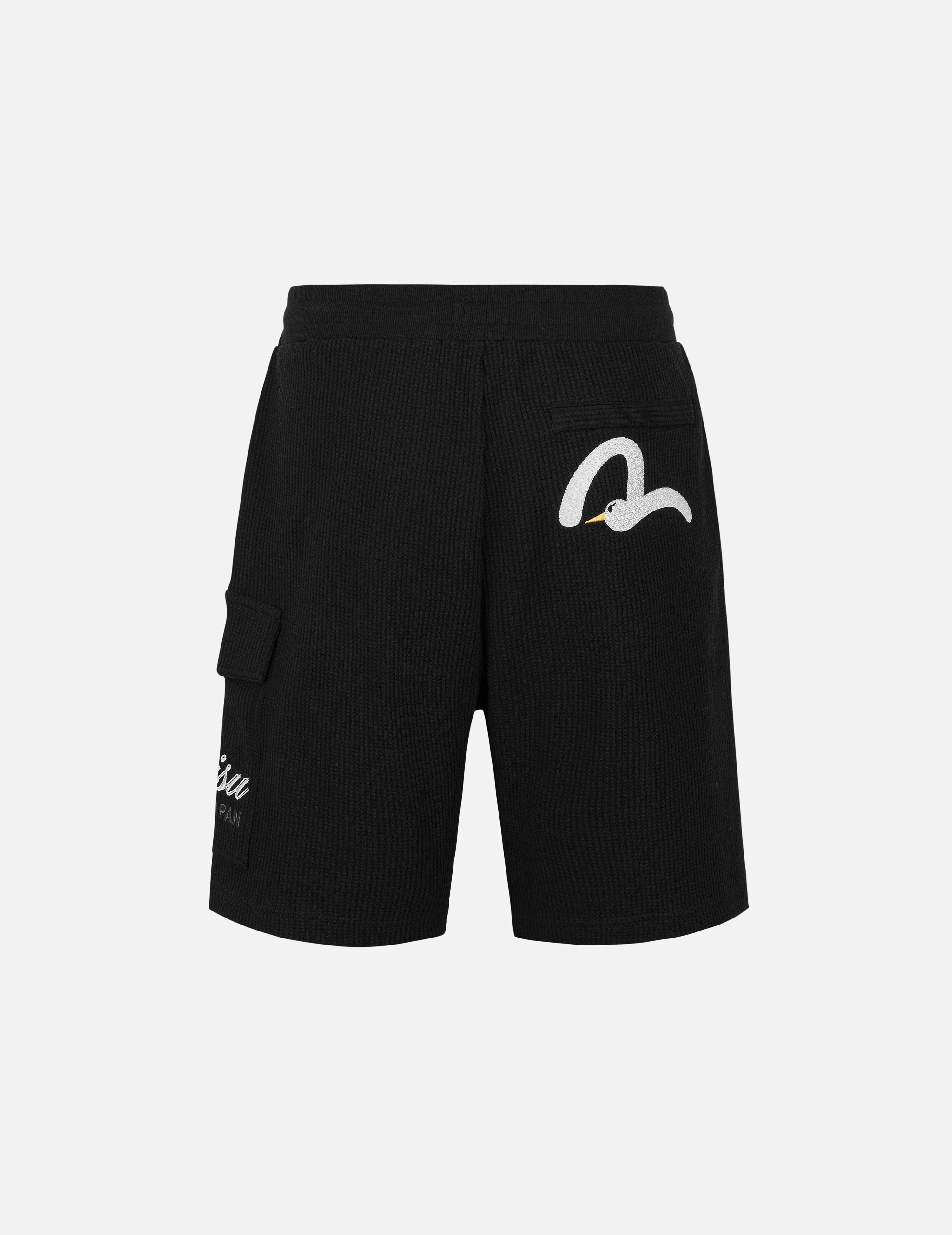 Seagull and Logo Embroidery Fashion Fit Waffle Sweatshorts sold by Evisu product image thumbnail 2
