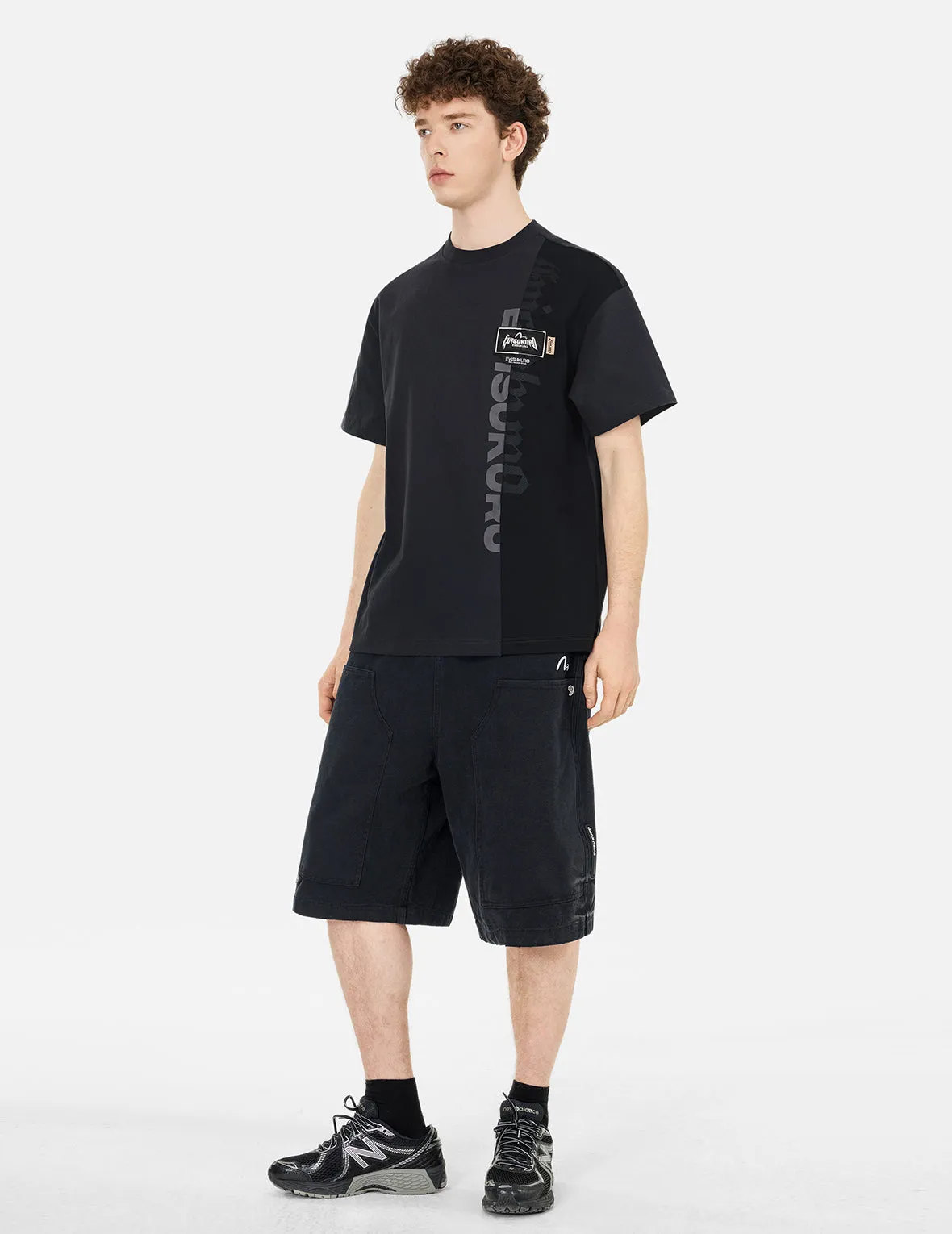 Panel design with Multi Labels Relax Fit T-Shirt sold by Evisu product image thumbnail 3