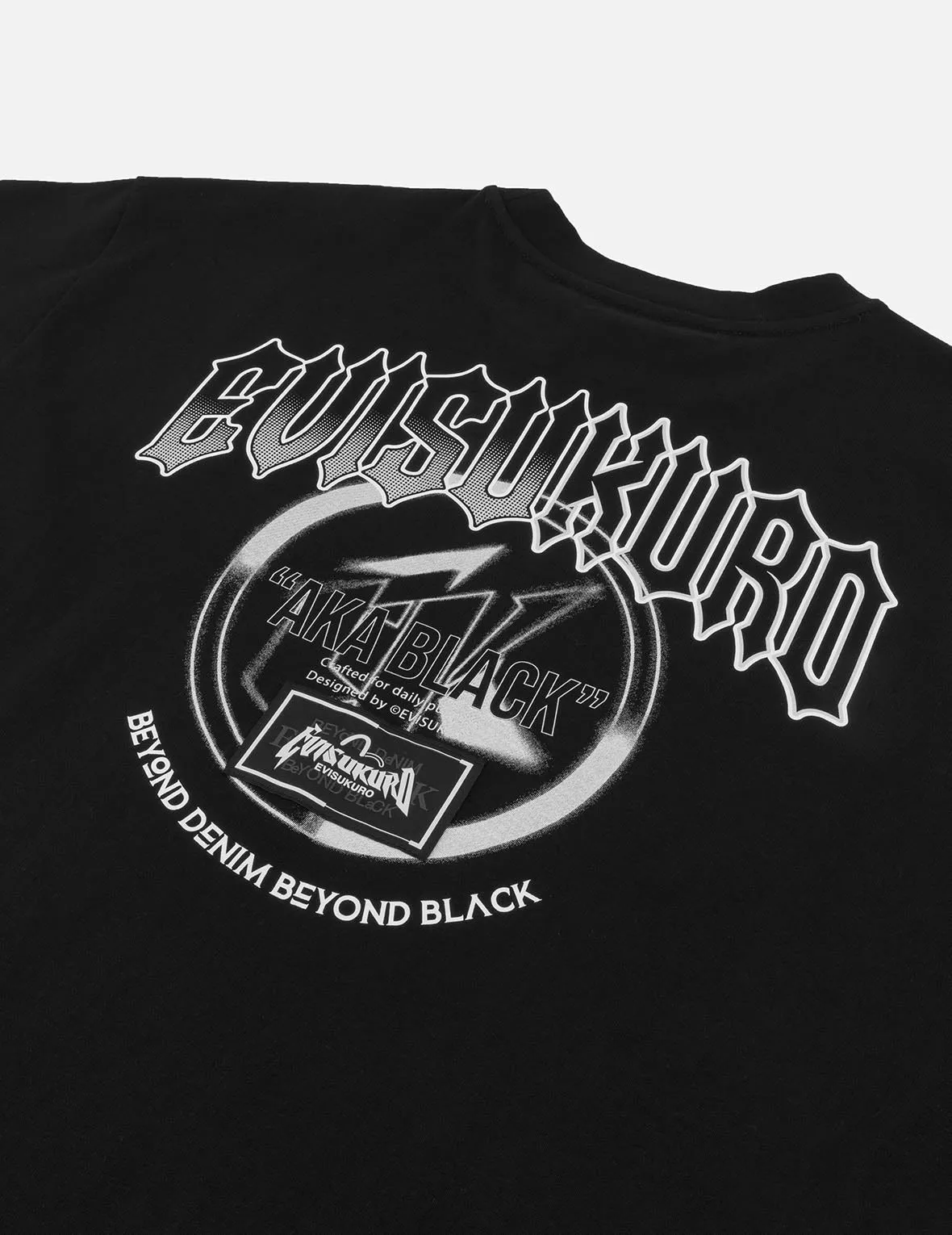 Metallic Logo and Slogan Print Regular Fit T-Shirt sold by Evisu product image thumbnail 5