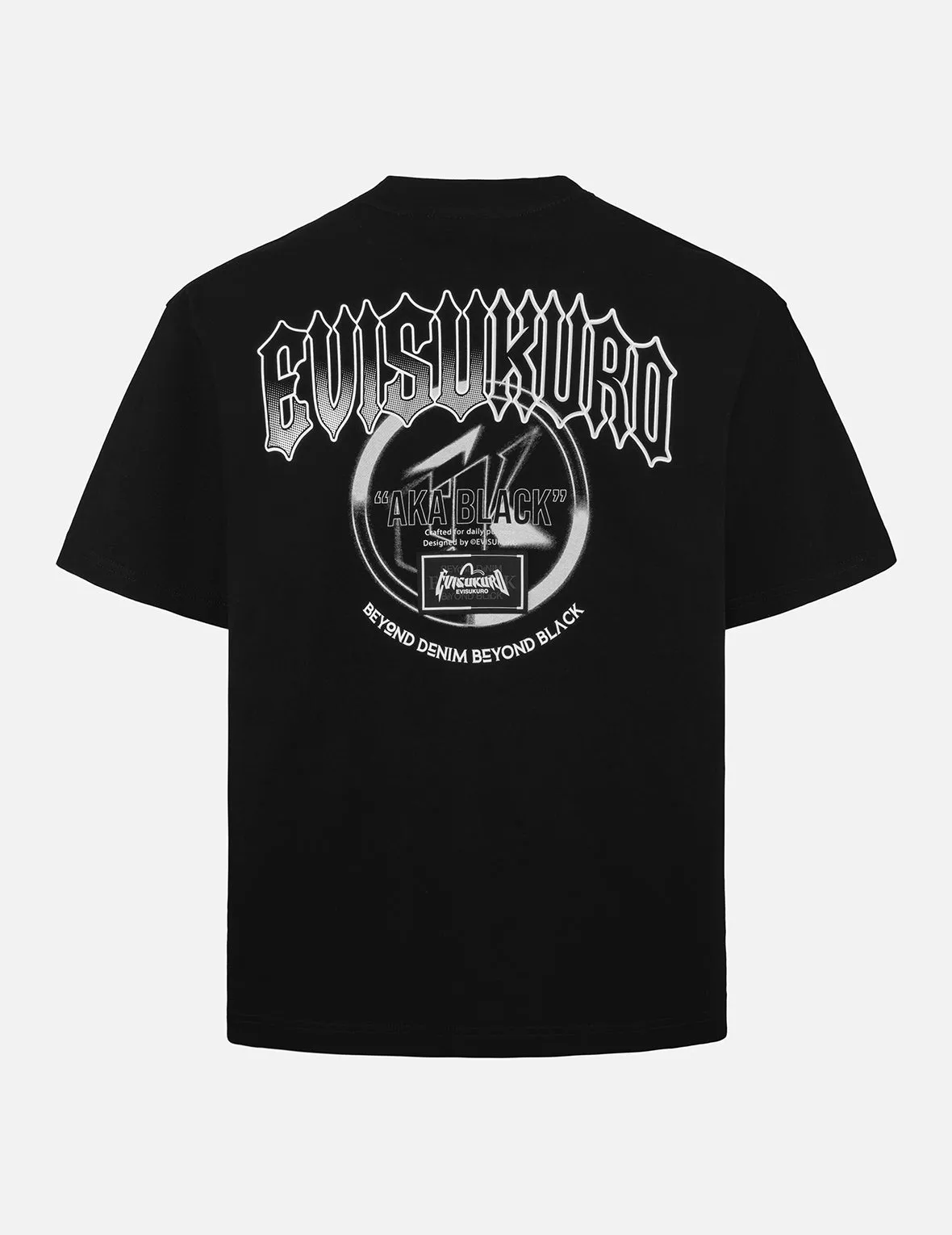 Metallic Logo and Slogan Print Regular Fit T-Shirt sold by Evisu