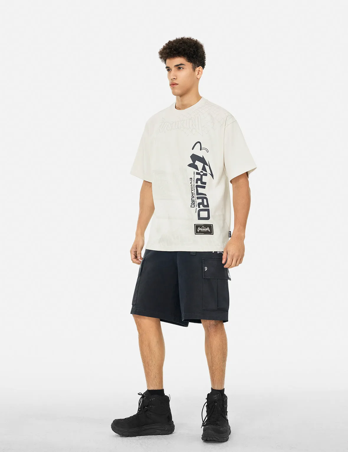Logo and Seagull print Oversized T-Shirt sold by Evisu product image thumbnail 3
