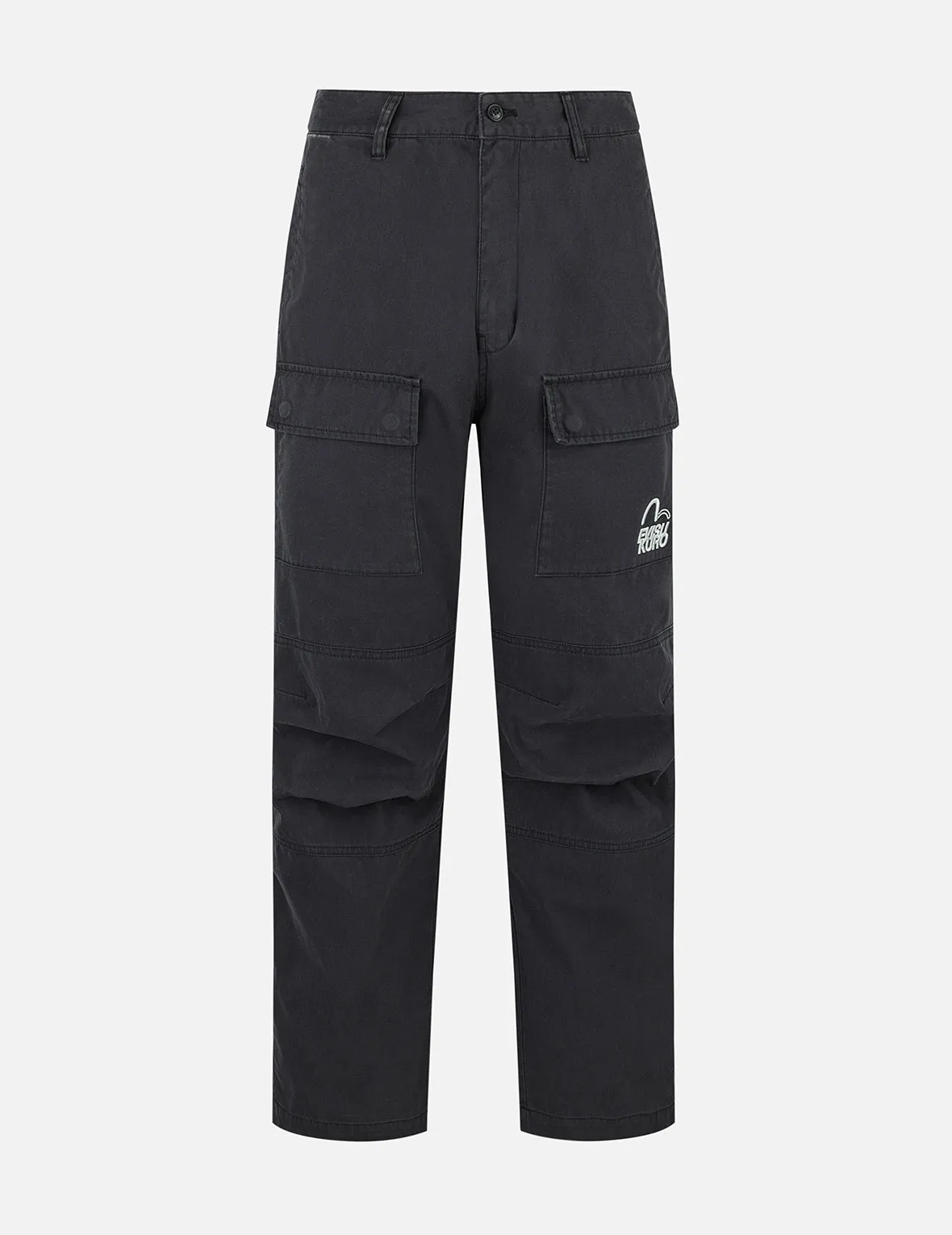 Logo and Seagull Embroidery Relax Fit Cargo Pants sold by Evisu