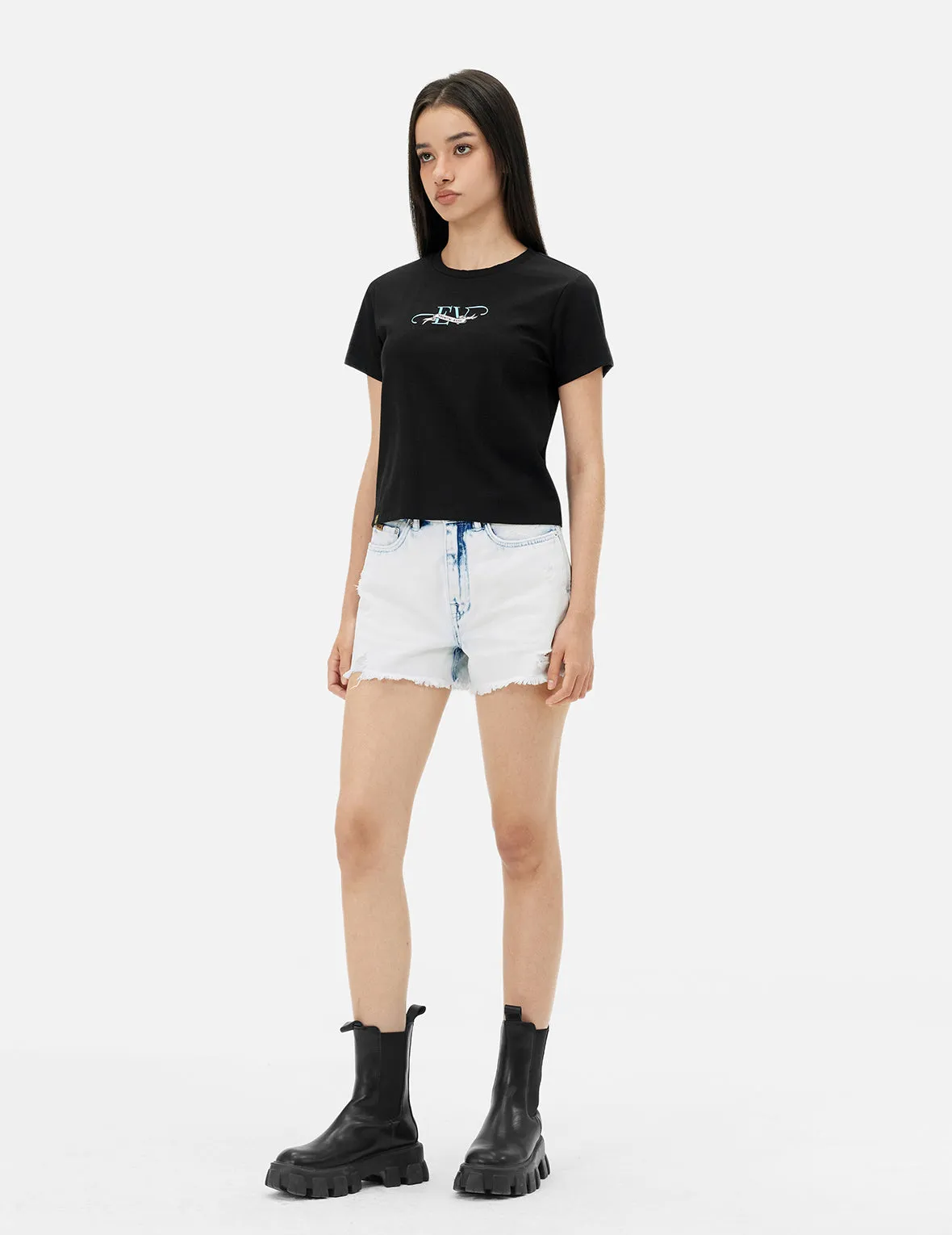 "EV" Print Slim Fit T-shirt sold by Evisu product image thumbnail 5