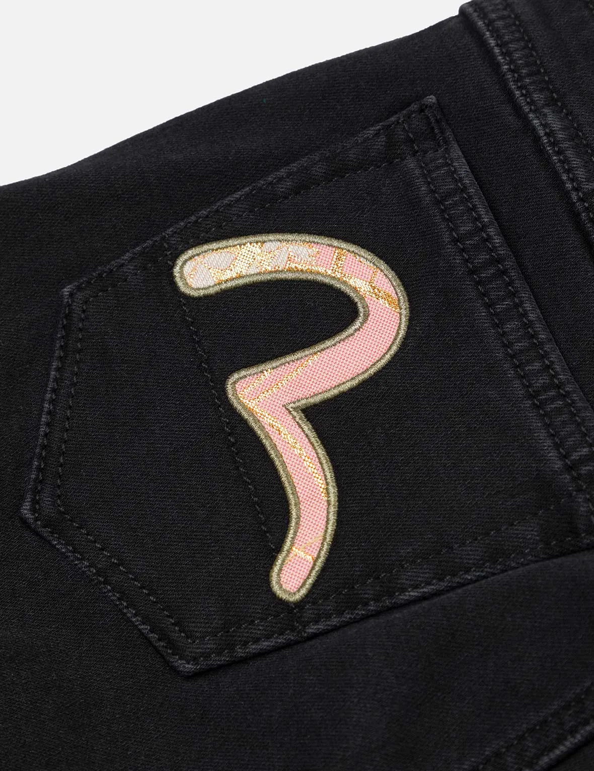 Brocade Inserted Seagull Skinny Jeans sold by Evisu product image thumbnail 5