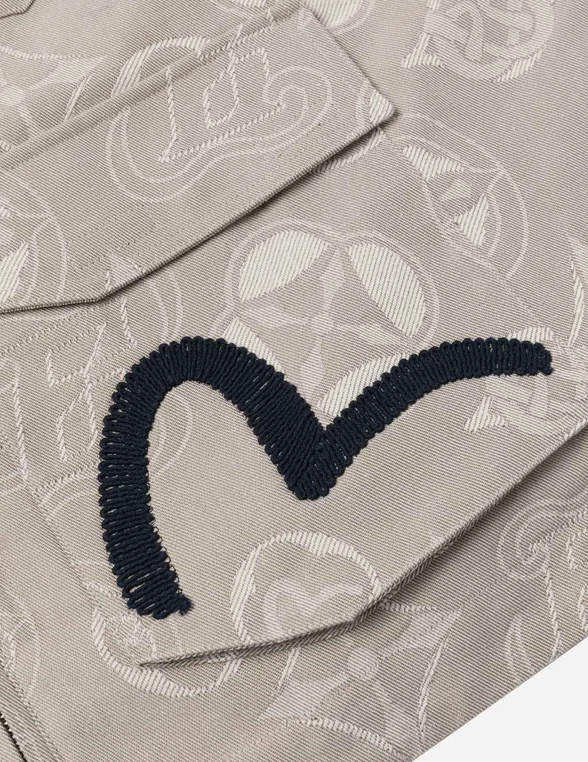 Allover Kamon and Seagull Jacquard Relax Fit Hooded Jacket sold by Evisu product image thumbnail 5