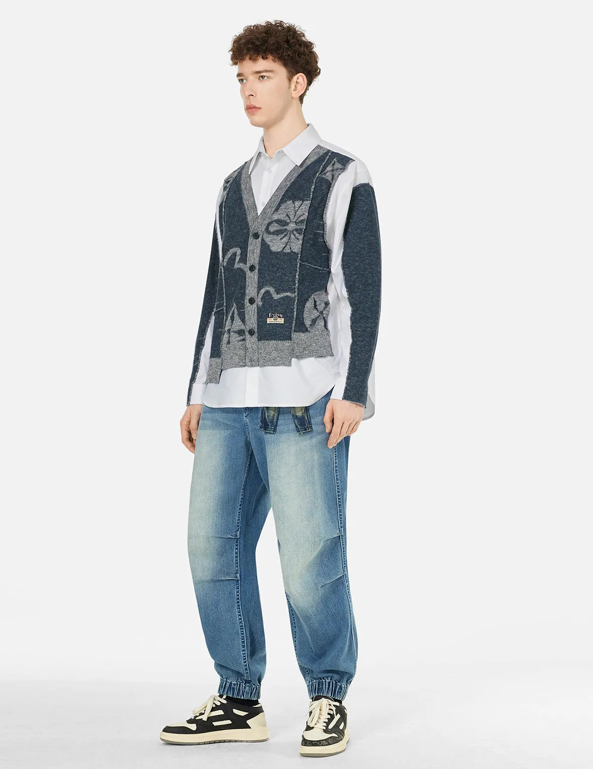 2-in-1 Seagull and Kamon Embroidery Relax Fit Shirt sold by Evisu product image thumbnail 3