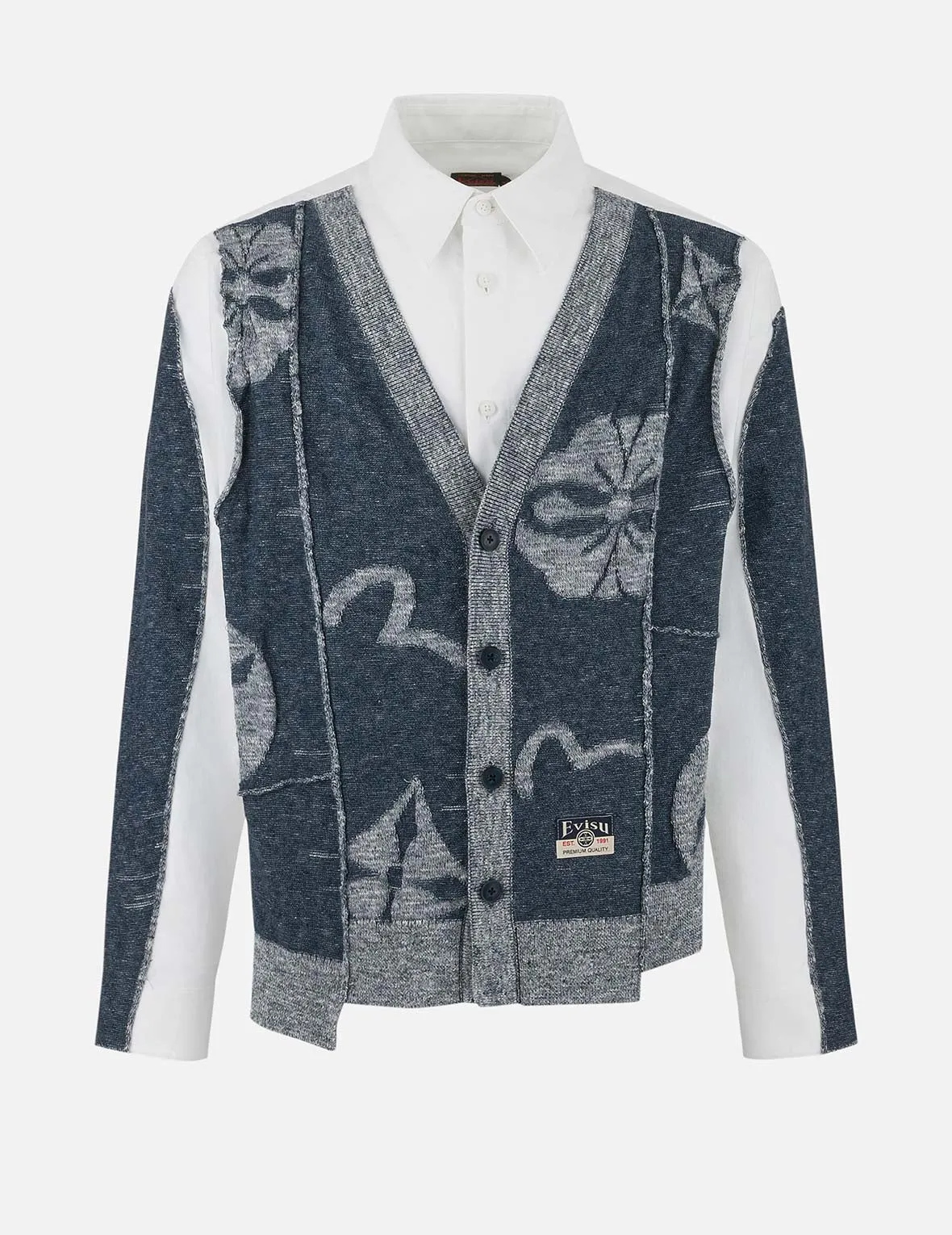 2-in-1 Seagull and Kamon Embroidery Relax Fit Shirt sold by Evisu