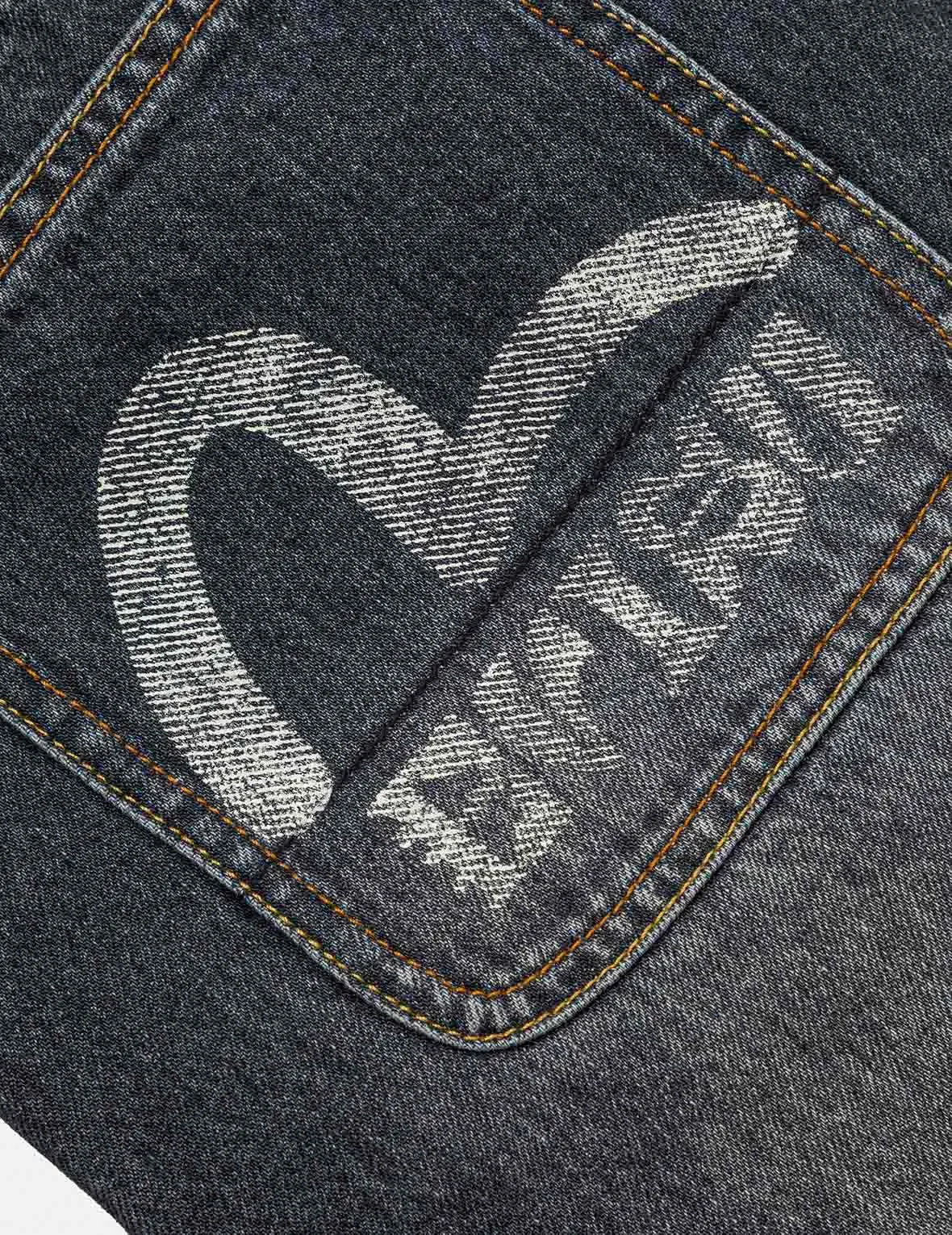 Seagull Print Pockets Oversized Worker Denim Shorts sold by Evisu product image thumbnail 5