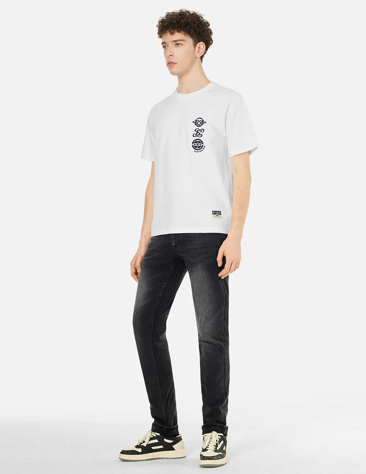 Seagull Embroidery and Multi-logo Print Regular Fit T-shirt sold by Evisu product image thumbnail 3